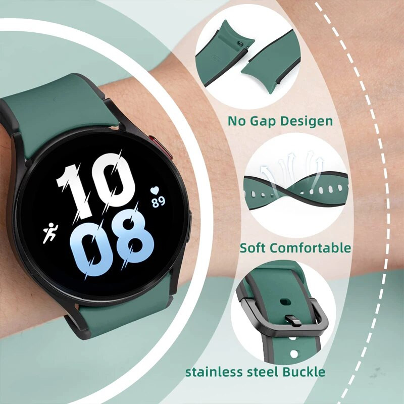 Επίσημος ιμάντας 1:1 για Samsung Watch 6/5/4 44mm 40mm Watch5 Pro 45mm Bespoke Edition Sport 20mm Band Galaxy 6 Classic 43mm 47mm