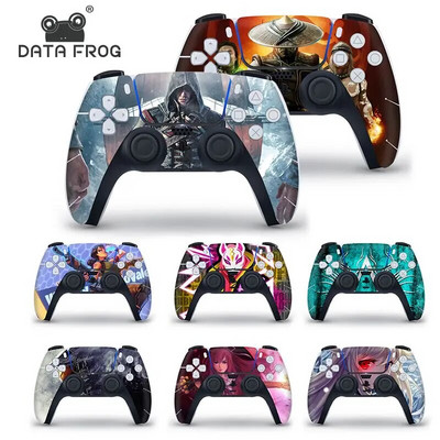 Data Frog Camouflage Style Защитен стикер за покритие за PS5 Gamepad Skin For PS 5 Controller Decal Joystick Accessories