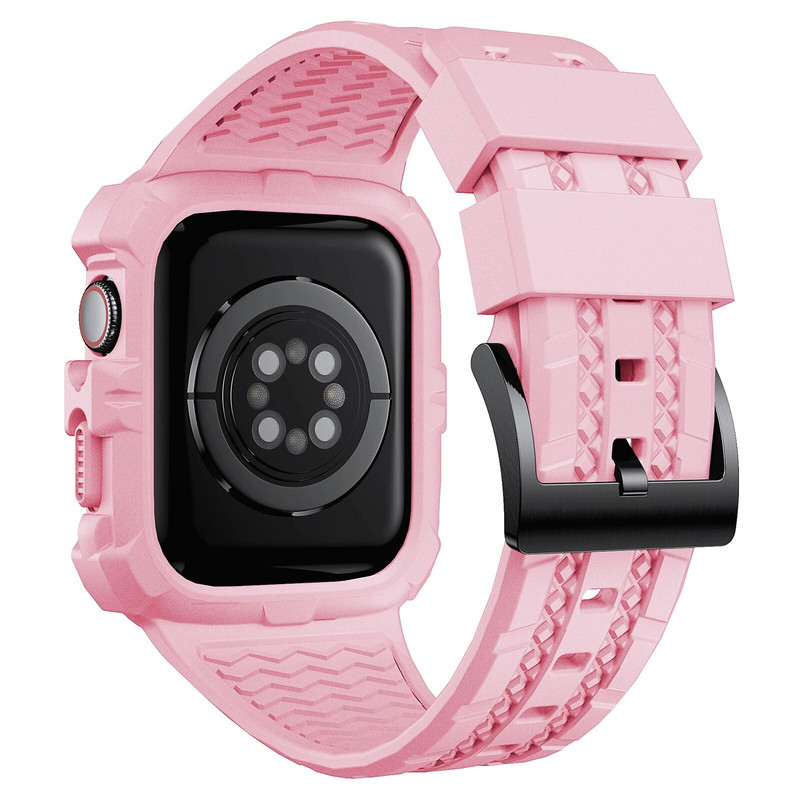 Apple Watch Band futrālis 44mm 45mm 49mm 42mm 40/38 pulksteņa siksniņa Iwatch 7 8 6 5 4 SE TPU aizsargapvalks silikona aproce