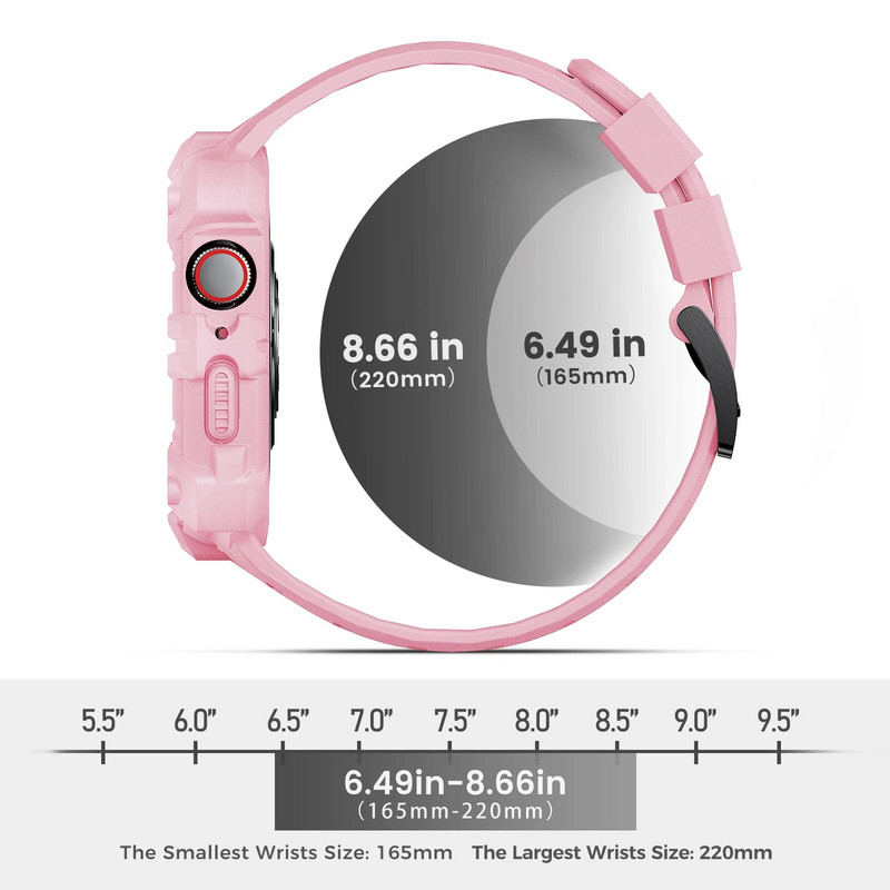 Apple Watch Band futrālis 44mm 45mm 49mm 42mm 40/38 pulksteņa siksniņa Iwatch 7 8 6 5 4 SE TPU aizsargapvalks silikona aproce