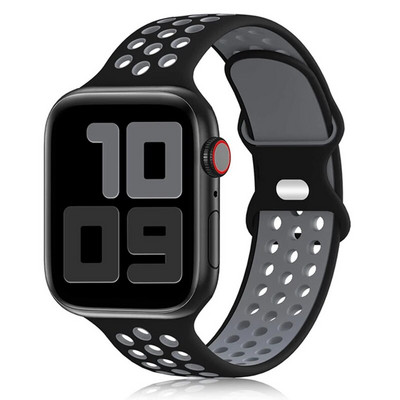 Silikona siksniņa Apple Watch Band Ultra2 49 mm sērijai 9 8 7 41 mm 45 mm 38 mm 42 mm sporta aproce iWatch 7 6 SE 5 4 3 44 mm 40 mm