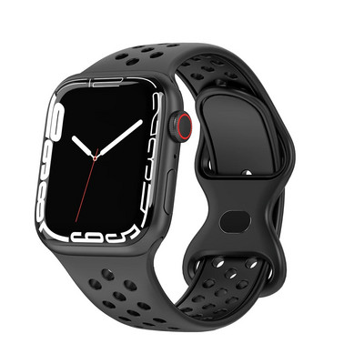 Silikona siksniņa Apple Watch Band Ultra2 49 mm sērijai 9 8 7 41 mm 45 mm 38 mm 42 mm sporta aproce iWatch 7 6 SE 5 4 3 44 mm 40 mm