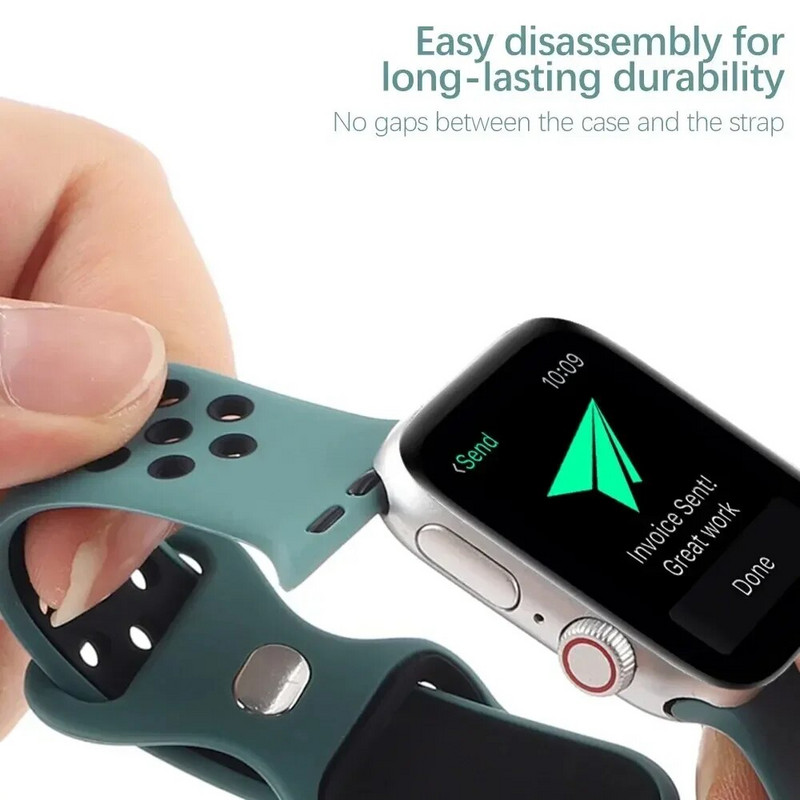 Λουράκι σιλικόνης για Apple Watch Band Ultra2 49mm Series 9 8 7 41mm 45 mm 38mm 42mm Sport Bracelet iWatch 7 6 SE 5 4 3 44mm 40mm