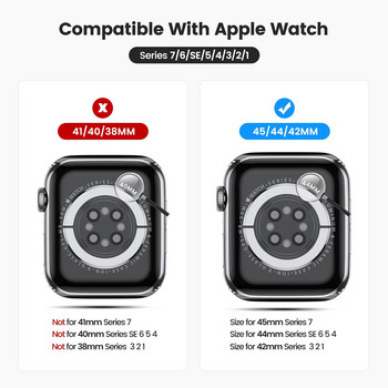 Letter Sport Clear Band + Θήκη για Apple Watch 7 6 SE 5 4 3 Διαφανές πλαστικό λουράκι για iwatch Watchband 41MM 40 38 44 45 42