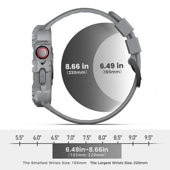 Спортен прозрачен калъф за Apple Watch 8 7 6 SE 5 4 3 Transparent Armor силиконов капак Каишка за iwatch 40 мм 44 мм 42 41 мм 45 мм 38