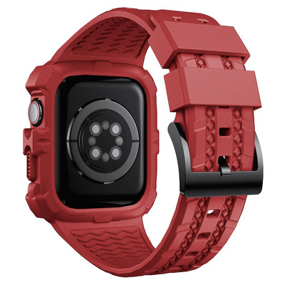Θήκη Sport Clear Band για Apple Watch 8 7 6 SE 5 4 3 Διαφανές κάλυμμα σιλικόνης Armor Λουράκι για iwatch 40mm 44mm 42 41MM 45MM 38