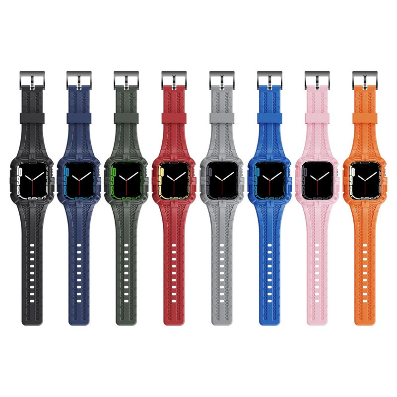 Θήκη Sport Clear Band για Apple Watch 8 7 6 SE 5 4 3 Διαφανές κάλυμμα σιλικόνης Armor Λουράκι για iwatch 40mm 44mm 42 41MM 45MM 38