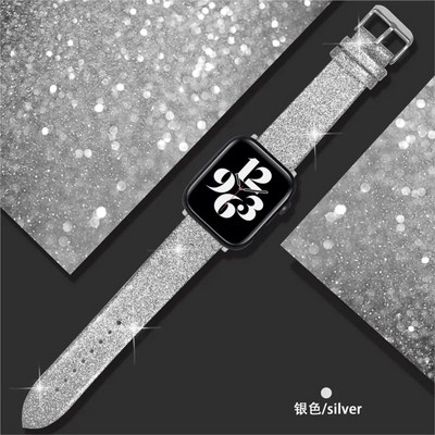 Kožni remen za Apple Watch Band Ultra 49 mm 38 mm 40 mm Žene 42 mm 44 mm 41 mm 45 mm Svjetlucava narukvica i Watch Series 7 8 6 5 4 3 2