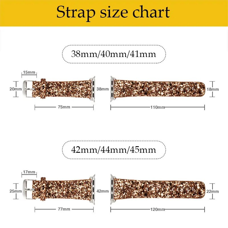 Kožni remen za Apple Watch Band Ultra 49 mm 38 mm 40 mm Žene 42 mm 44 mm 41 mm 45 mm Svjetlucava narukvica i Watch Series 7 8 6 5 4 3 2