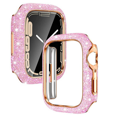 Θήκη Bling για Apple Watch series 8 7 6 5 4 41mm 45mm Protector Diamond iWatch Protective PC Bumper Glitter Γυναικεία αξεσουάρ