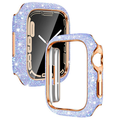 Θήκη Bling για Apple Watch series 8 7 6 5 4 41mm 45mm Protector Diamond iWatch Protective PC Bumper Glitter Γυναικεία αξεσουάρ