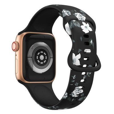 Λουράκι σιλικόνης για Apple Watch ultra 49mm 44mm 40mm 3mm 42mm 42mm 45mm Εκτυπωμένο αθλητικό βραχιόλι iWatch series 7 3 4 5 6 se 8 band