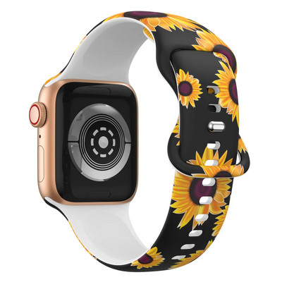Λουράκι σιλικόνης για Apple Watch ultra 49mm 44mm 40mm 3mm 42mm 42mm 45mm Εκτυπωμένο αθλητικό βραχιόλι iWatch series 7 3 4 5 6 se 8 band