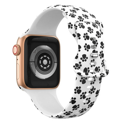 Λουράκι σιλικόνης για Apple Watch ultra 49mm 44mm 40mm 3mm 42mm 42mm 45mm Εκτυπωμένο αθλητικό βραχιόλι iWatch series 7 3 4 5 6 se 8 band