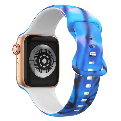 Λουράκι σιλικόνης για Apple Watch ultra 49mm 44mm 40mm 3mm 42mm 42mm 45mm Εκτυπωμένο αθλητικό βραχιόλι iWatch series 7 3 4 5 6 se 8 band
