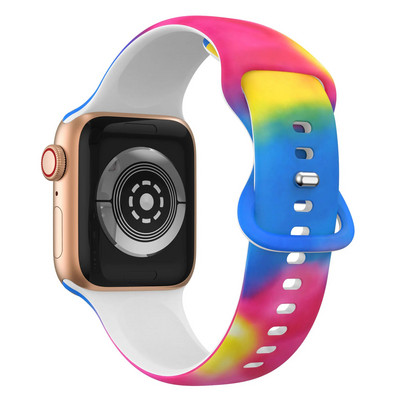 Λουράκι σιλικόνης για Apple Watch ultra 49mm 44mm 40mm 3mm 42mm 42mm 45mm Εκτυπωμένο αθλητικό βραχιόλι iWatch series 7 3 4 5 6 se 8 band