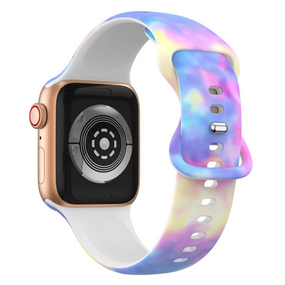 Λουράκι σιλικόνης για Apple Watch ultra 49mm 44mm 40mm 3mm 42mm 42mm 45mm Εκτυπωμένο αθλητικό βραχιόλι iWatch series 7 3 4 5 6 se 8 band