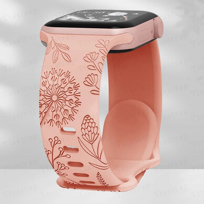 Skull Engraved Strap For Apple Watch Band Ultra 2 49mm 45 44 40 41 42 38mm Floral Silicone Bracelet For iWatch Series 8 9 765 SE