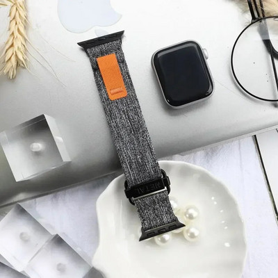 Canvas Sport Strap For Apple Watch Ultra 49mm 8 7 6 SE 5 4 3 Nylon Band For iWatch Series 45mm 44mm 42mm 41mm 40mm 38mm βραχιόλι