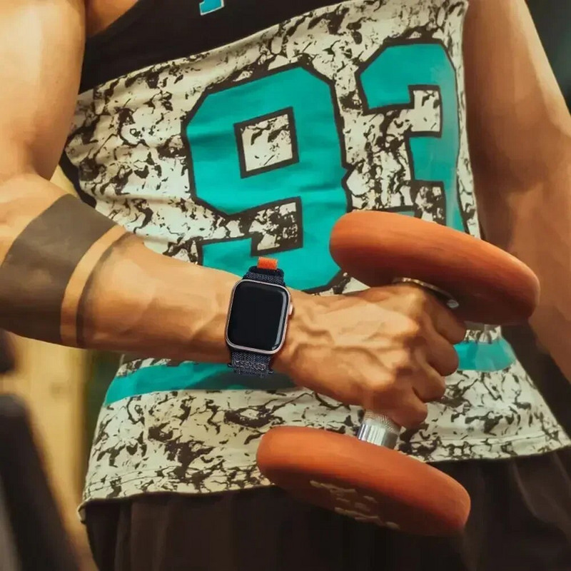 Canvas Sport Strap For Apple Watch Ultra 49mm 8 7 6 SE 5 4 3 Nylon Band For iWatch Series 45mm 44mm 42mm 41mm 40mm 38mm βραχιόλι