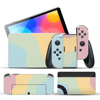 Πλήρες σετ Διακόσμηση κονσόλας παιχνιδιών DIY αυτοκόλλητα Αισθητική επιδερμίδα Προστατευτικό κάλυμμα αυτοκόλλητων για Nintendo Switch για Nintendo Switch