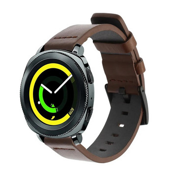 22 24 мм кожена каишка за часовник Samsung Galaxy часовник 3 46 мм 42 Active2 40 44 SmartWatch Каишка за бързо освобождаване 18 20 мм гривна