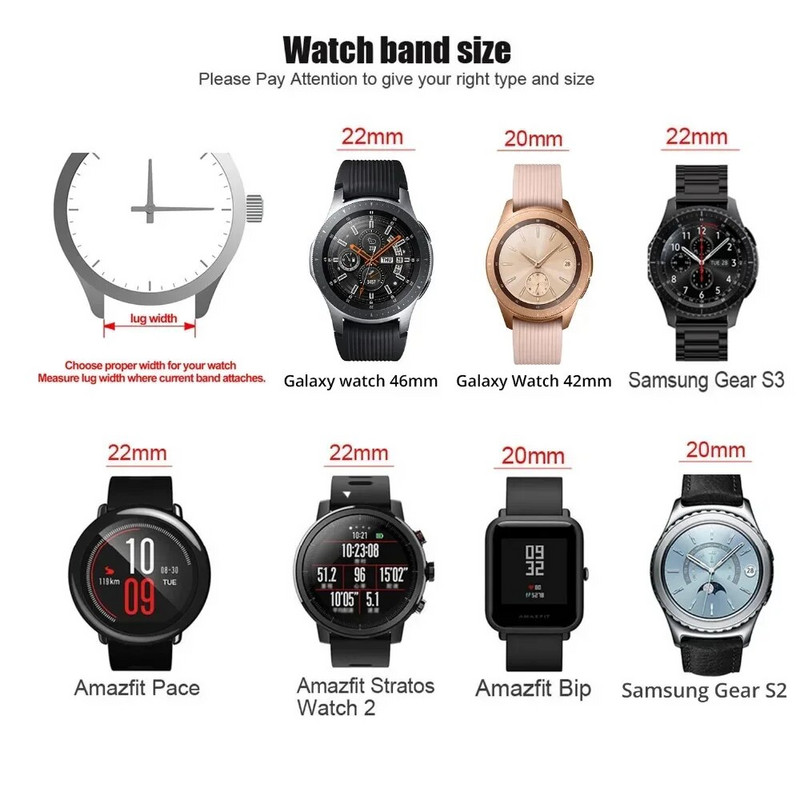 22 24 mm kožna narukvica za sat Samsung Galaxy sat 3 46 mm 42 Active2 40 44 SmartWatch Quick release traka 18 20 mm narukvica