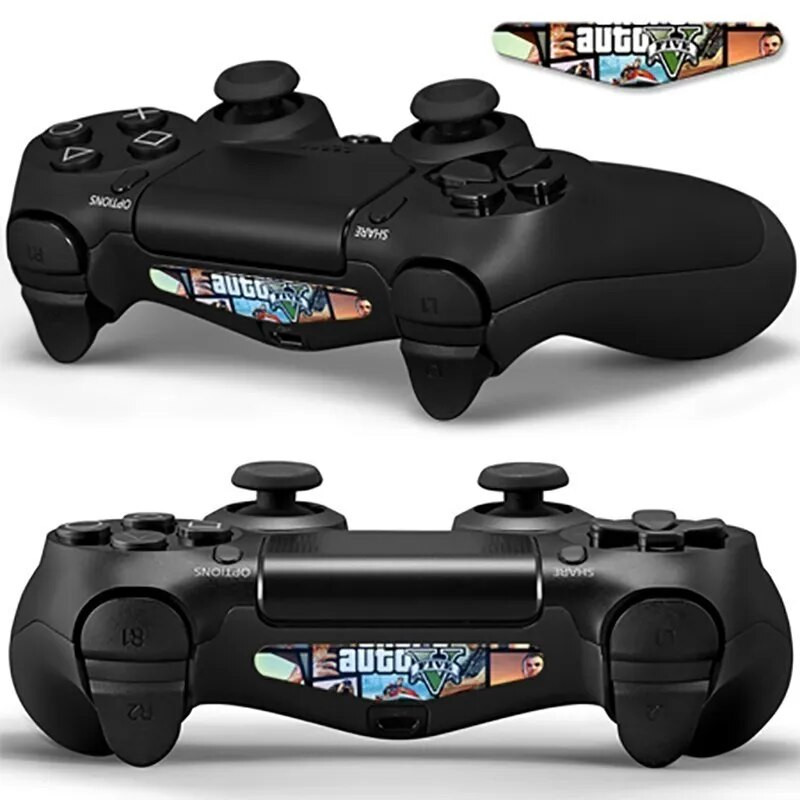 2 gab LED Light Bar Decal vinila uzlīme PS4/Pro/Slim kontrolierim PlayStation 4 piederumu vadības spēļu paneļa vāciņiem