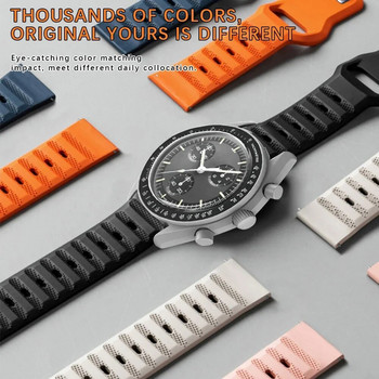 Νέο λουράκι σιλικόνης 20mm για Omega X Swatch Joint MoonSwatch Planet Watch Band Quick Replace Sport Bracelet 20mm