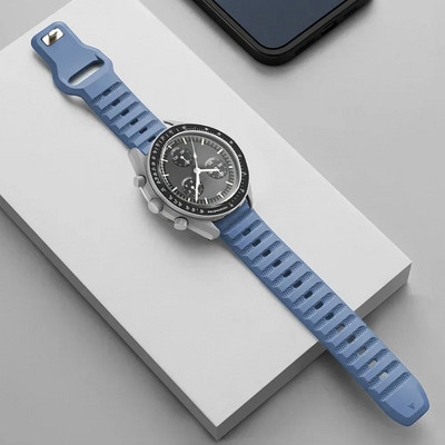 Νέο λουράκι σιλικόνης 20mm για Omega X Swatch Joint MoonSwatch Planet Watch Band Quick Replace Sport Bracelet 20mm