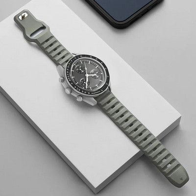 Νέο λουράκι σιλικόνης 20mm για Omega X Swatch Joint MoonSwatch Planet Watch Band Quick Replace Sport Bracelet 20mm