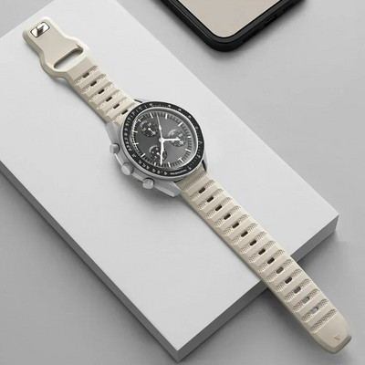 Νέο λουράκι σιλικόνης 20mm για Omega X Swatch Joint MoonSwatch Planet Watch Band Quick Replace Sport Bracelet 20mm