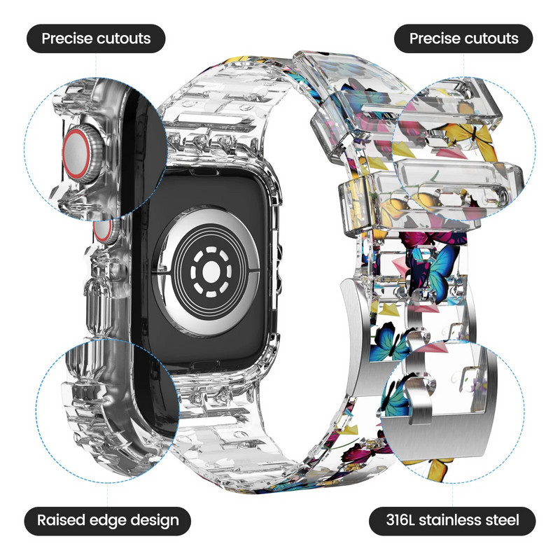 Summer Sport Candy Band + Θήκη για Apple Watch 45 44 40 42 38 41 49 mm Γυναικείο βραχιόλι για iWatch Series 8 7 SE 6 5 4 3 2 Strap