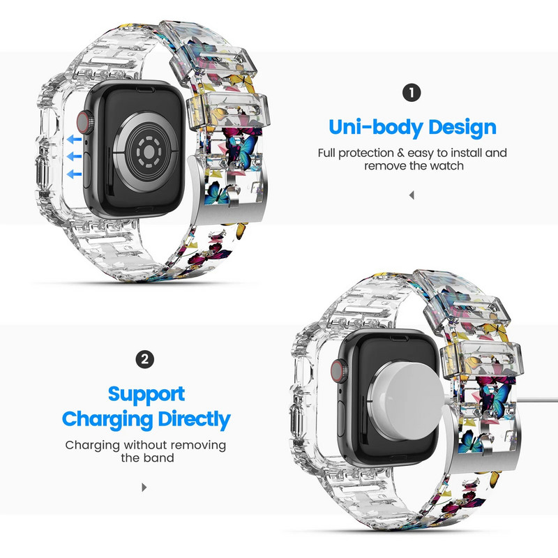 Summer Sport Candy Band + Θήκη για Apple Watch 45 44 40 42 38 41 49 mm Γυναικείο βραχιόλι για iWatch Series 8 7 SE 6 5 4 3 2 Strap