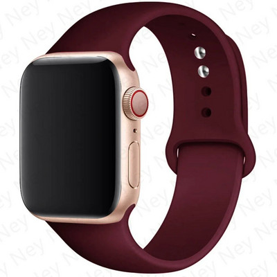 Silikonski remen za remen za Apple Watch 44 mm 45 mm 40 mm 41 mm 42-38 mm 45 mm sportska narukvica iwatch serija 8 7 6 5 4 3 SE 9 Ultra 2 49 mm