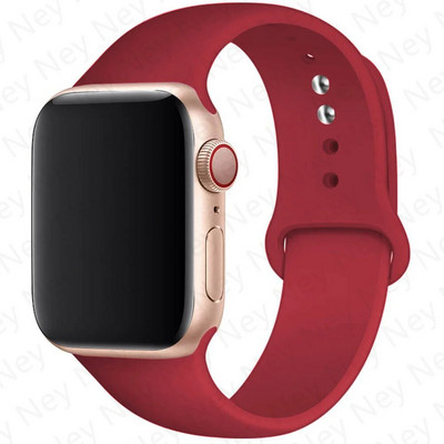 Silikonski remen za remen za Apple Watch 44 mm 45 mm 40 mm 41 mm 42-38 mm 45 mm sportska narukvica iwatch serija 8 7 6 5 4 3 SE 9 Ultra 2 49 mm