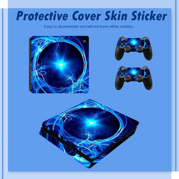 Защитен капак Skin Sticker за PS4 Slim Vinyl Decal за Sony Playstation 4 Slim Console 2 Контролер Стикери Аксесоари