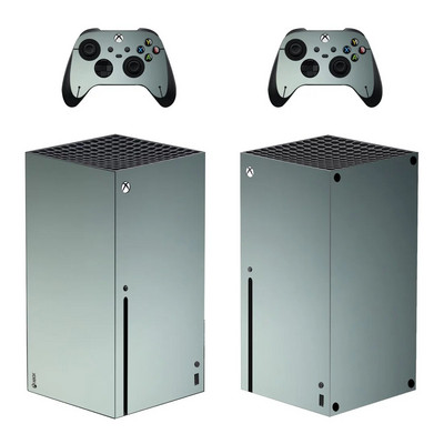 Geomeetrilise fragmendi stiiliga Xboxi seeria X nahakleebis konsooli ja 2 kontrolleri jaoks, vinüülist kaitsekatted, stiil 1