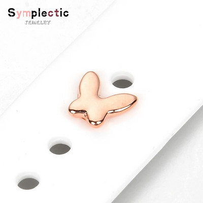 Decorație simplectică curea pentru Apple Watch Brățară din silicon Cuie decorative cu labe de metal pentru iwatch Accesoriu curea sport