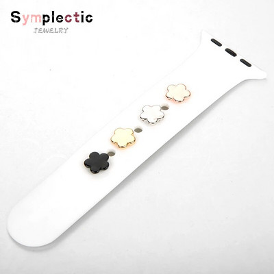 Decorație simplectică curea pentru Apple Watch Brățară din silicon Cuie decorative cu labe de metal pentru iwatch Accesoriu curea sport