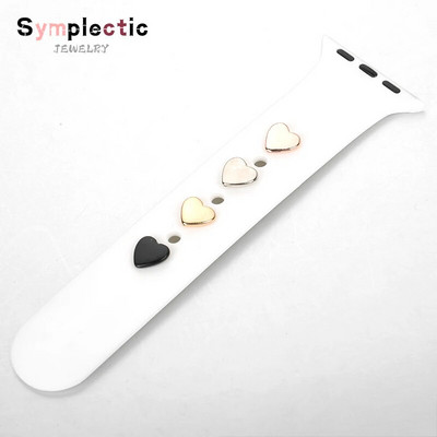 Decorație simplectică curea pentru Apple Watch Brățară din silicon Cuie decorative cu labe de metal pentru iwatch Accesoriu curea sport