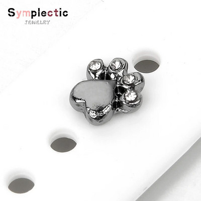 Decorație simplectică curea pentru Apple Watch Brățară din silicon Cuie decorative cu labe de metal pentru iwatch Accesoriu curea sport
