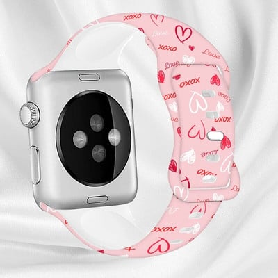 Lover Heart Rose trake za iWatch Ultra 49 38 40 41 42 44 45 mm Correa silikonski remen za Apple Watch Series 9 876 SE 54 narukvica
