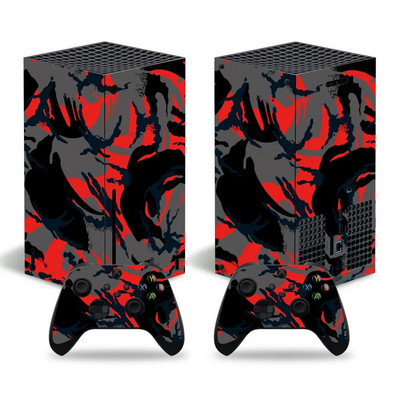 Skin Sticker Camouflage Design Προστατευτικό κάλυμμα περιτυλίγματος βινυλίου Πλήρες σετ συμβατό με κονσόλα X-box Series X και 2 χειριστήρια