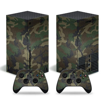 Skin Sticker Camouflage Design Προστατευτικό κάλυμμα περιτυλίγματος βινυλίου Πλήρες σετ συμβατό με κονσόλα X-box Series X και 2 χειριστήρια