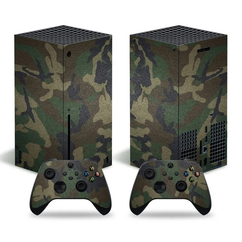Skin Sticker Camouflage Design Προστατευτικό κάλυμμα περιτυλίγματος βινυλίου Πλήρες σετ συμβατό με κονσόλα X-box Series X και 2 χειριστήρια
