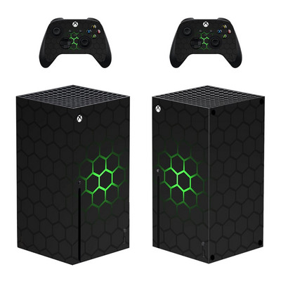 Geomeetria stiiliga Xboxi seeria X nahakleebis konsooli ja 2 kontrolleri jaoks, vinüülist kaitsekatted, stiil 1