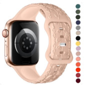 Χαραγμένο λουράκι για Apple Watch Ultra 2 Band 49mm 44MM 40mm 41/45mm 38/42mm Βραχιόλι σιλικόνης για IWatch Series 9 8 7 6 SE 5 4 3