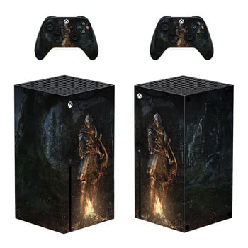 Αυτοκόλλητο δέρματος Dark Soul Style Xbox Series X για κονσόλα & 2 χειριστήρια Decal Vinyl Protective Skins Style 1