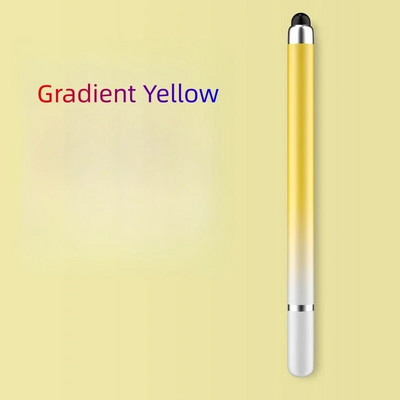2 în 1 Gradient Stylus Disc cu două capete Stilo pentru ecran tactil Pen telefon mobil Tabletă Stylus Clip Pictura Stilo capacitiv